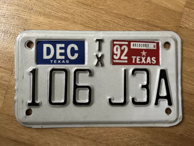 Motorrad Kennzeichen Usa License Plate Motorcycle Texas