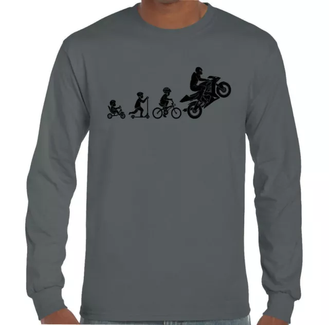 Moto Évolution - Hommes Drôle Super Moto T-Shirt Moto SPORTS Vélo Motard