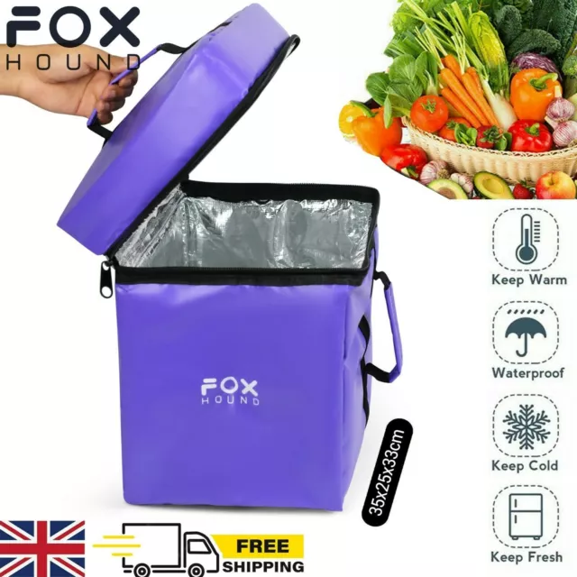 Deliveroo Uber thermal bag-Insulated Sealed- Food Delivery Small Bag-Purple 2