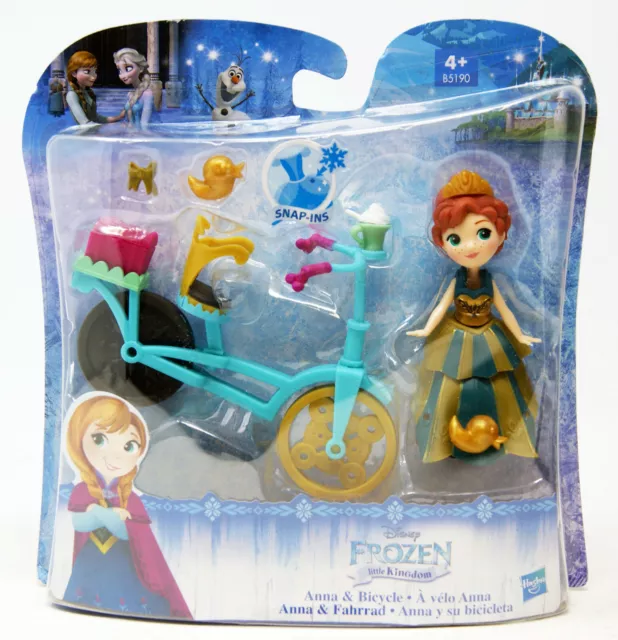 Disney - Frozen - Little Kingdom - Anna & Fahrrad - ca. 9cm - mit Zubehör
