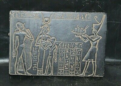 Ancient Egyptian Isis Nursing Horus In Presence Of King Ramses Stella Stela