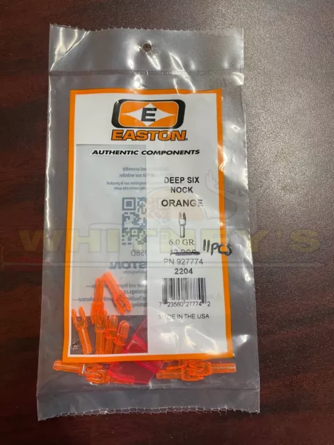New Other - Easton Deep Six Nocks - Orange - 11pk - 927774