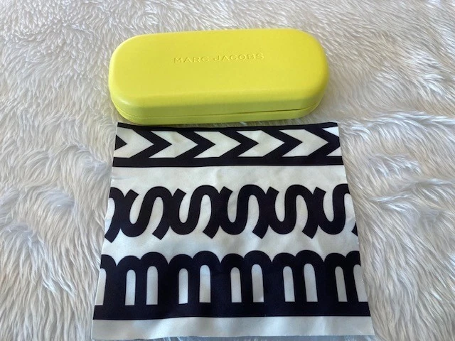 USED - MARC Jacobs yellow glasses / sunglasses case & cloth  display picture 1