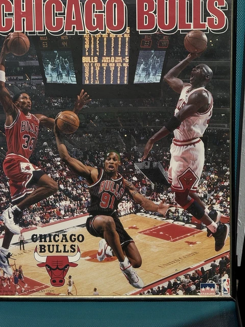 CHICAGO BULLS POSTER - Michael Jordan, Scottie Pippen and