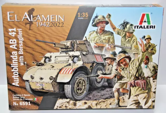 Italeri 1:35 Kit Veicolo Militare El Alamein Autoblinda Ab 41 Bersaglieri   6591