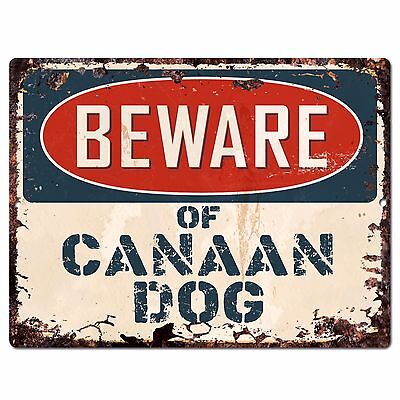 PPDG0003 Beware of CANAAN DOG Plate Rustic Chic Sign Decor Gift