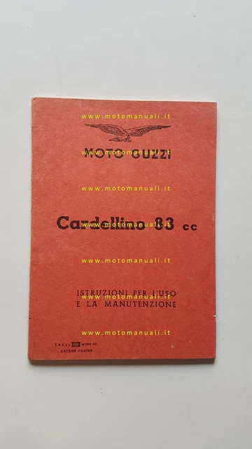 Moto Guzzi Cardellino 83 1963-64 manuale uso manutenzione originale owner manual