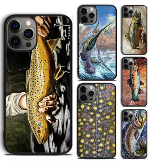 Fish Trout Fishing Coque Cover Case For Iphone 15 Pro Max 14 13 12 11 Xr Xs