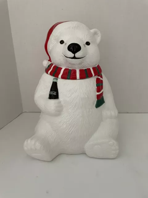 Vintage Coca-Cola Polar Bear Cookie Jar Authorized Coca-Cola Collection (1996)