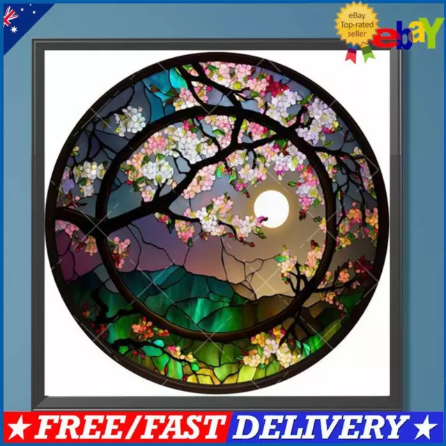5D Adult Diamond Painting Kit DIY Lake View and Girl Eyes Diamond Art Set Adult  Diamond Art Home Wall Decoration Arts and Crafts Gift 40*30cm frameless