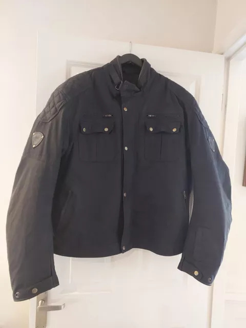 MERLIN PERTON TECHNICAL Wax Cotton Motorcycle Jacket Heritage Black Size 3XL 200.00 PicClick UK