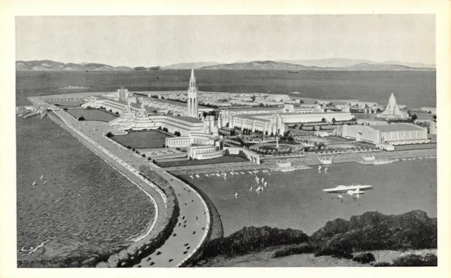 Golden Gate International Exposition Sky View San Francisco,CA 1939 Postcard