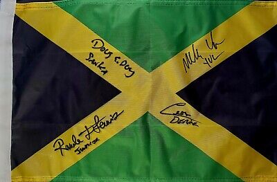 Cool Runnings Cast Signed Jamaican Flag Jsa Witness
