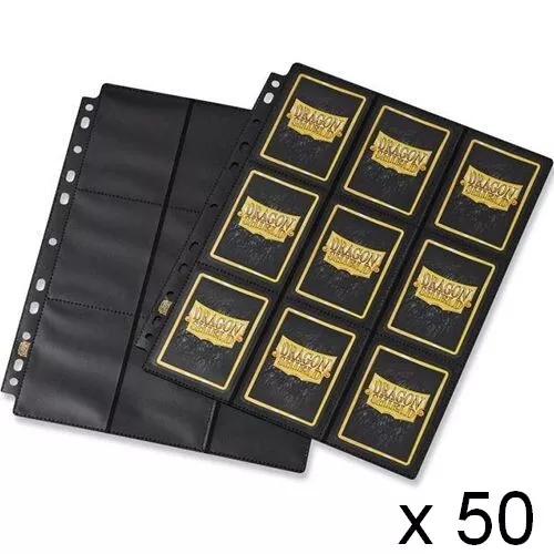 Dragon Shield ™ - Lot 50 Feuilles Classeur 18 Cases Latéral Non Glare