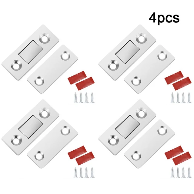 4 Sets Invisible Punch-Free Magnetic Door Cabinet Closer Stoppers Latch Closure