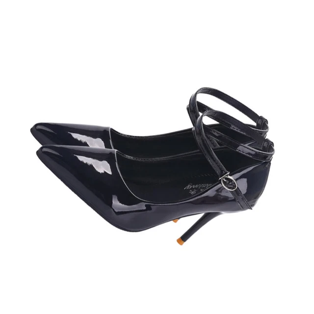 Stiletto High-heeled Shoesa Black Heels Black Pointed Toe Heels Shallow Mouth