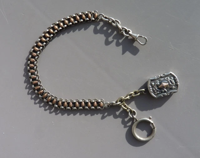 Ancienne Chaîne De Montre Ou Chatelaine En Argent – Vintage