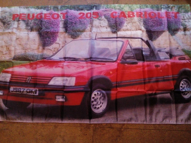 Drapeau Voiture 205 Turbo 16 - 150x90cm En Tissu, Fabrication Française