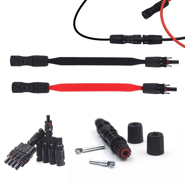 Flat Solar Cable 1 Pair for Casement Penetration with Plug and Coupling