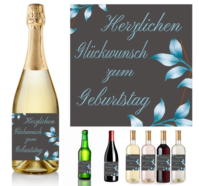 1 AUFKLEBER Herzlichen Glückwunsch zum Geburtstag