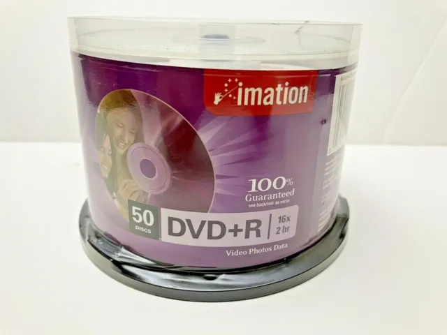 50 Pack Imation DVD-R 16X 4.7GB/120Min Branded Logo Blank Media Recordable Disc