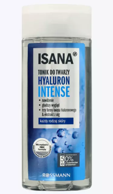 Isana Hyaluron Intense Face Toner Hyaluronic Acid & Algae Extract 200ml