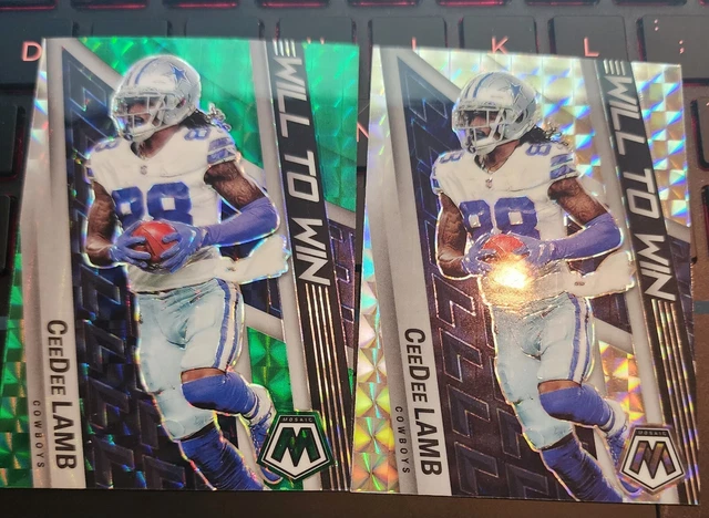 2022 Mosaic - Will to Win Green Mosaic Prizm & Silver Mosaic #WW-18 CeeDee Lamb