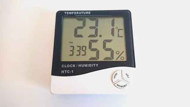 Orologio Digitale Ora Temperatura Umidità Numeri Grandi
