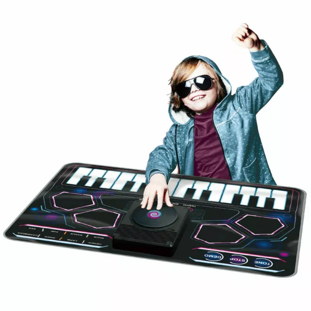 DJ Mixer Electronic Playmat Kids Musical Piano Keyboard Adjustable Volume