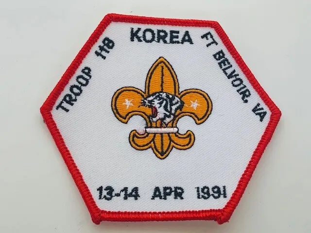 Advertising Patch Logo Emblem Sew vtg patches Fort Belvoir Virginia Korea troop