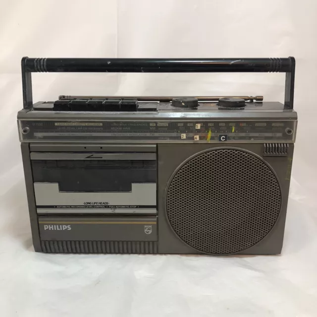 PHILIPS D7032 PORTABLE Radio Cassette Player Recorder Vintage Boombox ...