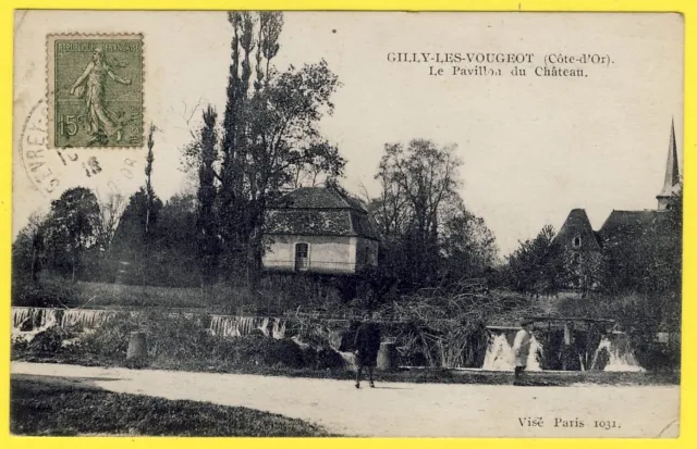 cpa 21 - GILLY les VOUGEOT (Côte d' Or) Animée Le PAVILLON du CHÂTEAU Cascades