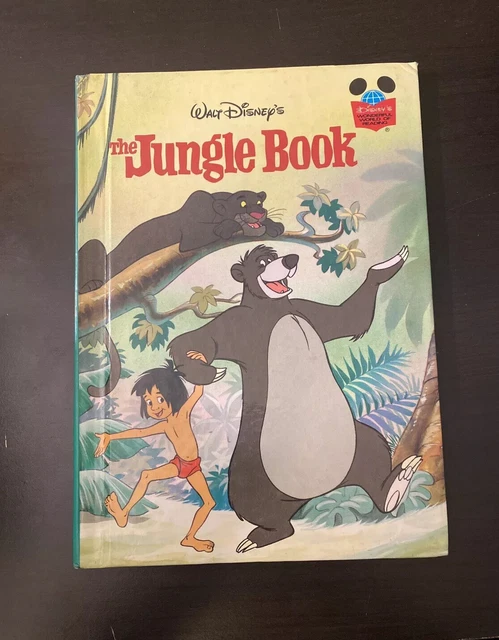 1993 Walt Disney's "THE JUNGLE BOOK "Hardcover Grolier Book Club Edition