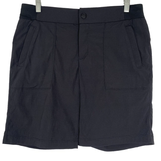 Athleta Trekkie Bermuda 2.0 Black Solid Outdoor Hiking Women's Size 8
