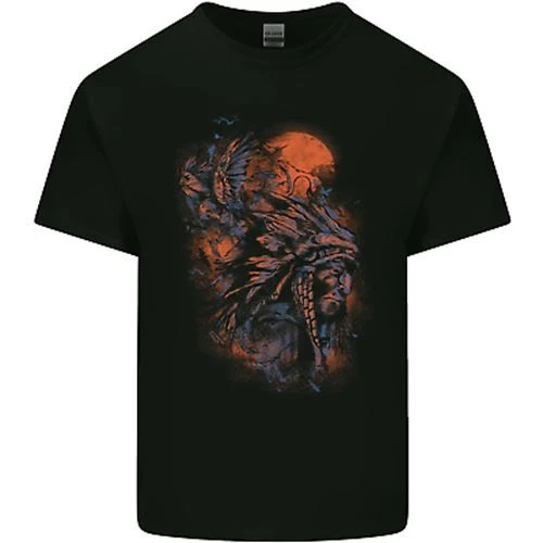 Nativi Americani Copricapo Indiano Apache Uomo Cotone T-Shirt