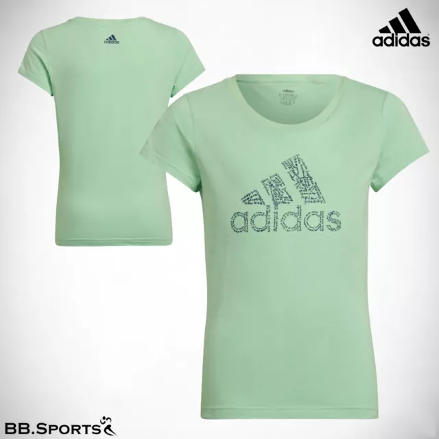 T-shirt originale adidas per ragazze età 4-5-6-8 anni distintivo dello sport®