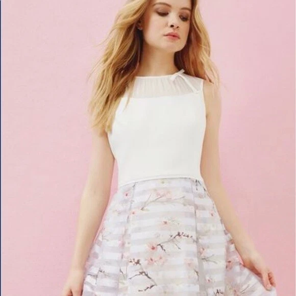 TED BAKER MONAH Cherry Blossom Dress 6 8 29.99 PicClick UK