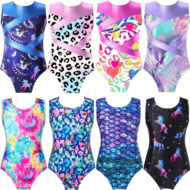 Ginnastica Unitards Abito Danza Balletto Ragazze Bambini Body Senza Maniche