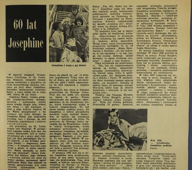 Josephine Baker, Ira von Furstenberg, Queen Elizabeth 1966 Poland