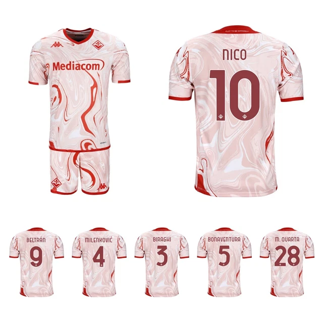 COMPLETO BAMBINO 4A Maglia FIORENTINA 2023 24 Kappa Nico Biraghi
