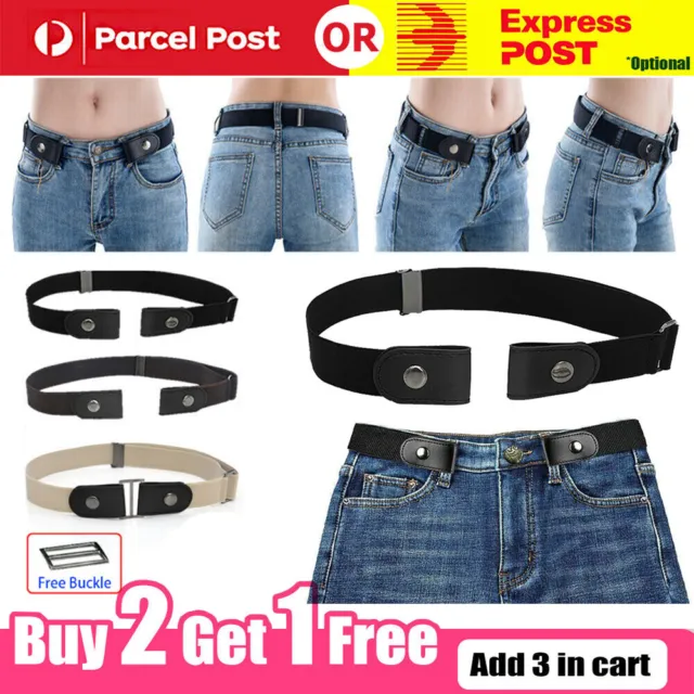Buckle-free Elastic Invisible Comfortable Womens No Bulge Hassle Belt for Jeans