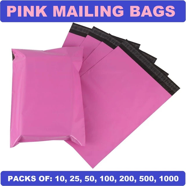 Borse postali ROSA Spedizione Plastica Colorata Imballaggio Spedizione Borse Pacchi