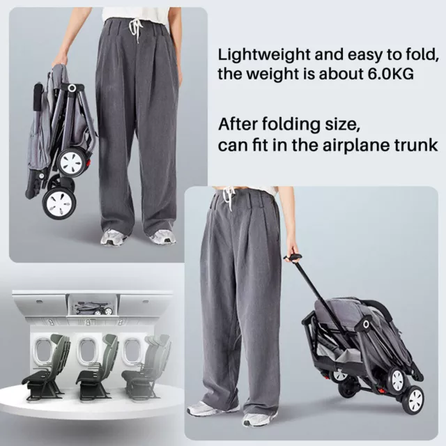 Baby Stroller Foldable Carriage Infant Travel Pram Kids Toddler Pushchair Home 2