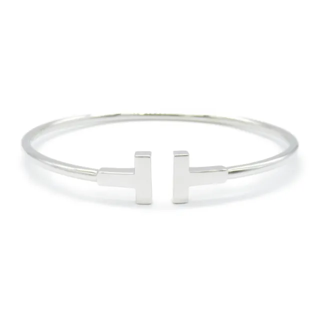 TIFFANY＆CO T Wire Bracelet 18K White Gold