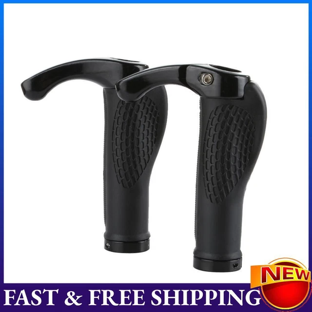 Impugnature per Bicicletta, Manopole MTB Ergonomiche, Universali 22mm con Chiusura in Alluminio, Gomma Antiscivolo