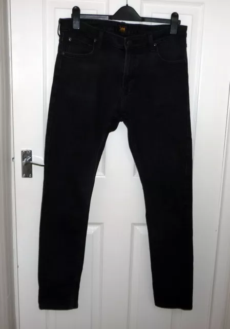 Mens Lee Malone Skinny Fit Black Jeans Size W34 L32