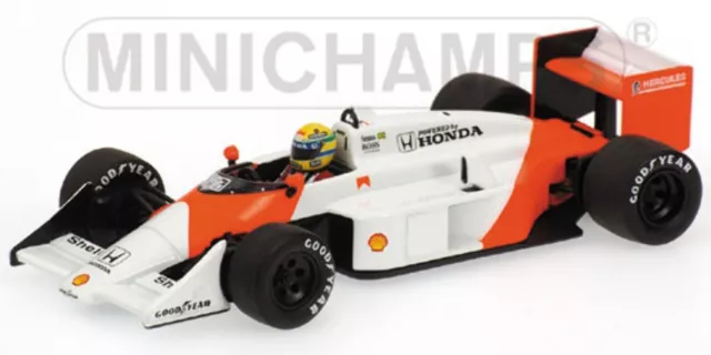 Minichamps 540874399 McLAREN HONDA MP4/3 AYRTON SENNA TESTCAR 1987 1/43