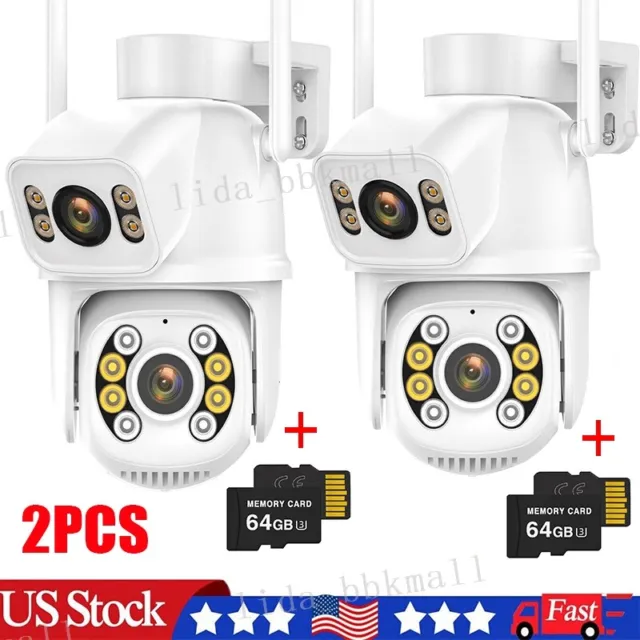 Dual Lens HD 1080P WiFi IP Camera Wireless Outdoor CCTV PTZ Home Security IR Cam