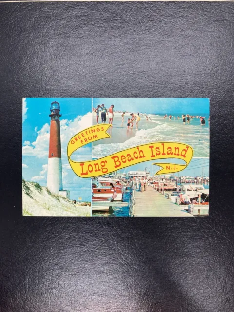 1965 Greetings Barnegat Light Surf Bathers Ship Bottom Yacht Club Beach Haven NJ