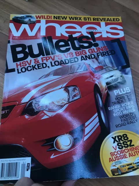 WHEELS Car magazine JAN 2006 997 GT3 XR8 SSV GT R8 FPV HSV BRERA IS250 X5 ML500